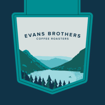 Coffee bag branding featuring Evans Brothers coffee roasters